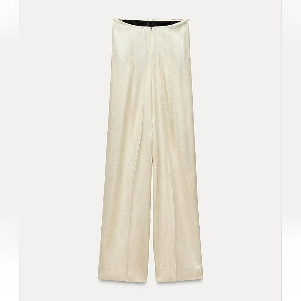 ZARA ZW COLLECTION ECRU STRAPLESS JUMPSUIT 🤩🤩🤩 - Picture 4 of 8